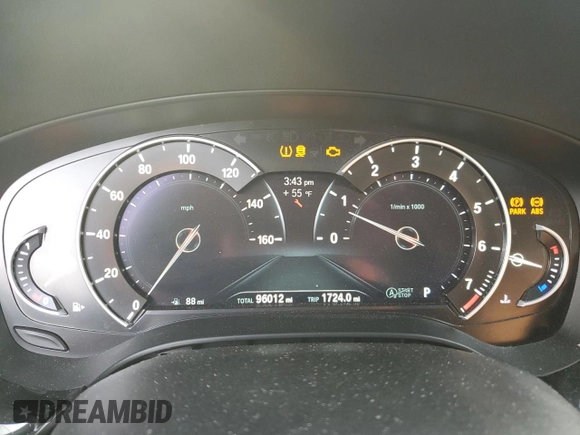 2017 BMW 5 Series 530i xDrive with VIN WBAJA7C3XHG905295, listed as a Copart auction lot 46812795 with 96,012 mi miles and Salvage Title. Bid and sale history available at carsss.com. Image 9.