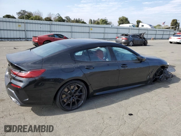 2020 BMW 8 Series 840i with VIN WBAGV2C04LCE26333, listed as a Copart auction lot 66553854 with 54,301 mi miles and Salvage Title. Bid and sale history available at DreamBid. Image 3.