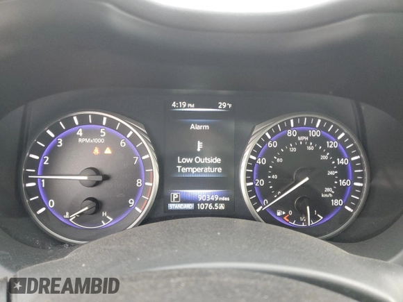 2014 Infiniti Q50 Premium with VIN JN1BV7AP1EM692982, listed as a Copart auction lot 80625094 with 90,349 mi miles and Salvage Title. Bid and sale history available at carsss.com. Image 9.