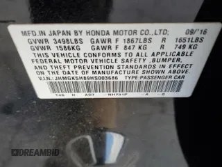2017 Honda Fit EX-L with VIN JHMGK5H89HS003686, listed as a Copart auction lot 42400735 with 29,741 mi miles and Salvage Title. Bid and sale history available at carsss.com. Image 14.