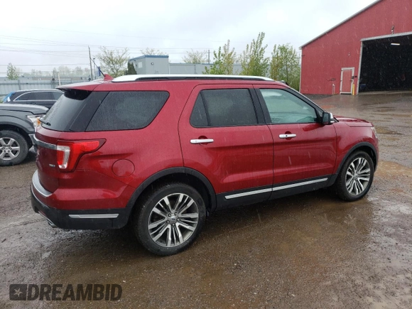 2018 Ford Explorer Platinum with VIN 1FM5K8HT7JGB48650, listed as a Copart auction lot 58168205 with 136,494 mi miles and Clean title. Bid and sale history available at DreamBid. Image 3.