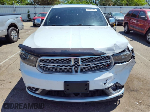 2016 Dodge Durango Citadel Anodized Platinum with VIN 1C4SDJET8GC403562, listed as a Copart auction lot 53485744 with 140,731 mi miles and Salvage title. Bid and sale history available at DreamBid. Image 5.
