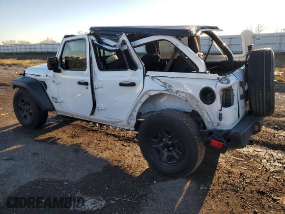 2021 Jeep Wrangler Unlimited Sport with VIN 1C4HJXDN2MW556893, listed as a Copart auction lot 41532205 with 52,891 mi miles and Salvage title. Bid and sale history available at DreamBid. Image 2.