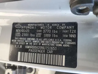 2022 Hyundai Venue SE with VIN KMHRB8A39NU151651, listed as a Copart auction lot 49376545 with 11,152 mi miles and Salvage Title. Bid and sale history available at DreamBid. Image 12.