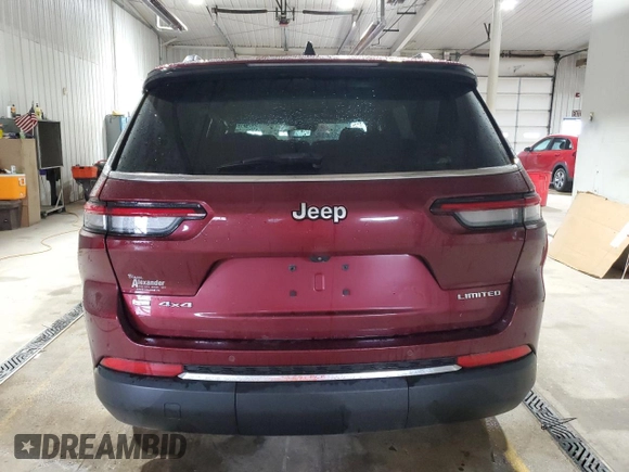 2021 Jeep Grand Cherokee Limited with VIN 1C4RJKBG1M8173351, listed as a Copart auction lot 56490185 with 46,604 mi miles and Salvage Title. Bid and sale history available at DreamBid. Image 6.