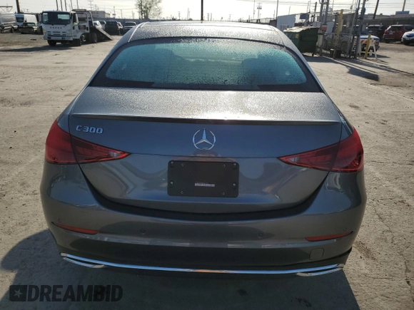 2025 Mercedes-Benz C 300 with VIN W1KAF4GB7SR251684, listed as a Copart auction lot 52391325 with 587 mi miles and Salvage Title. Bid and sale history available at DreamBid. Image 6.