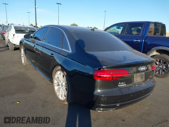 2017 Audi A8 L with VIN WAU44AFD5HN009133, listed as a IAAI auction lot 41352816 with 121,413 mi miles. Bid and sale history available at carsss.com. Image 14.