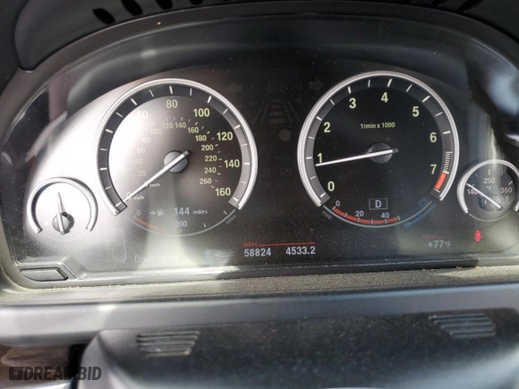 2012 BMW 6 Series 650i with VIN WBALZ3C59CDL73205, listed as a Copart auction lot 48920085 with 58,824 mi miles and Salvage Title. Bid and sale history available at carsss.com. Image 9.