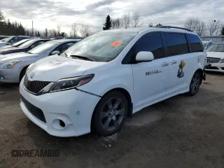 2015 Toyota Sienna SE with VIN 5TDXK3DC6FS562294, listed as a Copart auction lot 80964124 with 97,692 mi miles and Clean Title. Bid and sale history available at carsss.com. Image 1.