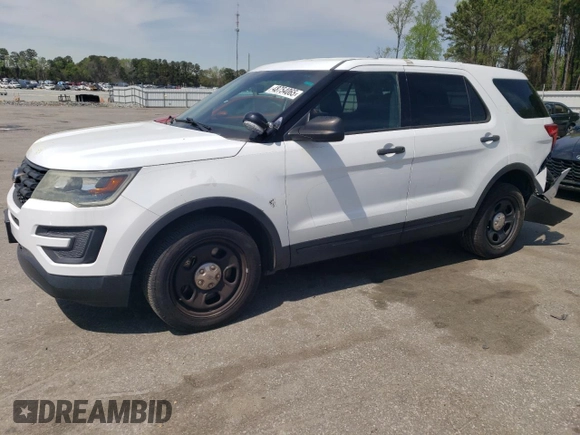 2016 Ford Utility Police Interceptor with VIN 1FM5K8AR6GGB53958, listed as a Copart auction lot 48754065 with 85,521 mi miles and Salvage Title. Bid and sale history available at carsss.com. Image 1.