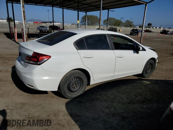 2015 Honda Civic Sedan LX with VIN 19XFB2F51FE239737, listed as a Copart auction lot 54091295 with 147,042 mi miles and Salvage Title. Bid and sale history available at carsss.com. Image 3.