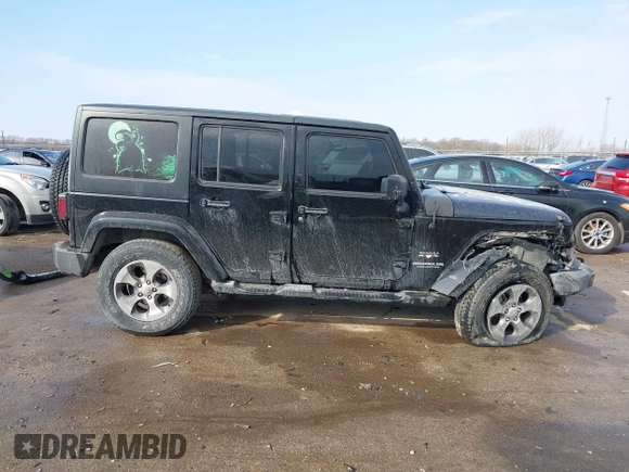 2017 Jeep Wrangler Unlimited Sahara with VIN 1C4BJWEG5HL520140, listed as a IAAI auction lot 41708084 with 74,906 mi miles. Bid and sale history available at carsss.com. Image 14.