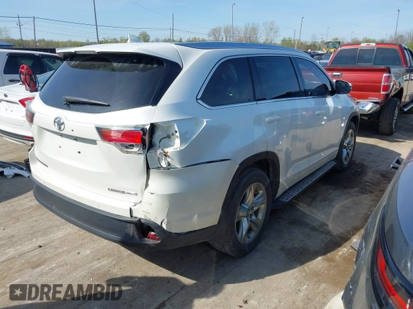 2016 Toyota Highlander Limited with VIN 5TDDKRFH5GS337705, listed as a IAAI auction lot 42037983 with 79,149 mi miles and . Bid and sale history available at DreamBid. Image 4.