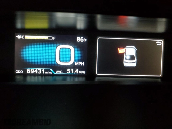 2020 Toyota Prius L Eco with VIN JTDKARFUXL3118256, listed as a Copart auction lot 50433035 with 69,431 mi miles and Salvage Title. Bid and sale history available at DreamBid. Image 9.