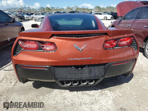 2016 Chevrolet Corvette 2LT with VIN 1G1YD2D78G5102243, listed as a Copart auction lot 76972324 with 0 mi miles and Non Repairable. Bid and sale history available at carsss.com. Image 6.