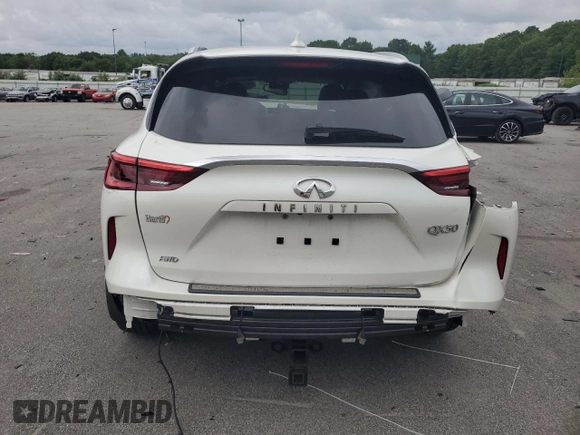 2021 Infiniti QX50 Autograph with VIN 3PCAJ5DBXMF105694, listed as a Copart auction lot 64116414 with Not provided miles and Non repairable. Bid and sale history available at DreamBid. Image 6.