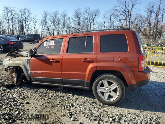 2012 Jeep Patriot Latitude with VIN 1C4NJRFB9CD567661, listed as a Copart auction lot 48734775 with Not Provided miles and Salvage Title. Bid and sale history available at carsss.com. Image 2.