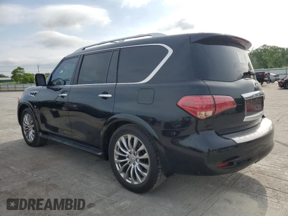 2015 Infiniti QX80 z VIN JN8AZ2ND5F9770320, wystawiony jako Copart lot #55305965 z przebiegiem 168 832 mil mil oraz Czysty tytuł • Clean title. Historia ofert i sprzedaży dostępna na DreamBid. Obrazek 2.