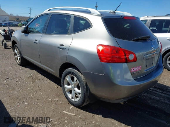 2009 Nissan Rogue SL with VIN JN8AS58V89W165501, listed as a IAAI auction lot 41830897 with 180,000 mi miles. Bid and sale history available at carsss.com. Image 3.