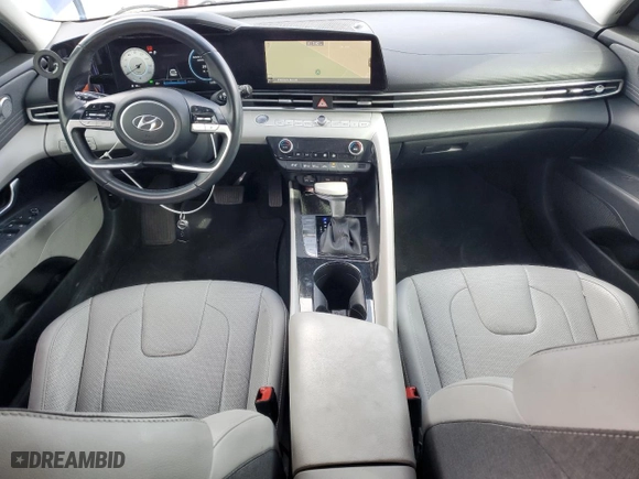 2022 Hyundai Elantra Hybrid Limited with VIN KMHLN4AJ0NU021262, listed as a Copart auction lot 49834985 with 33,782 mi miles and Salvage Title. Bid and sale history available at carsss.com. Image 8.