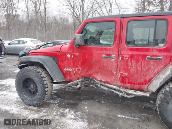 2018 Jeep Wrangler Unlimited Sport S with VIN 1C4HJXDG5JW131522, listed as a IAAI auction lot 41563099 with 75,405 mi miles and . Bid and sale history available at DreamBid. Image 6.
