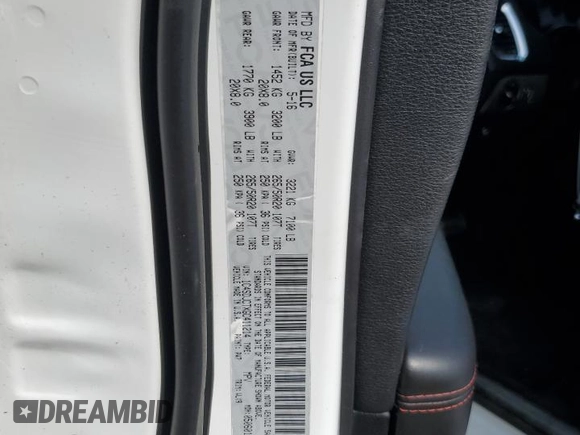 2016 Dodge Durango R/T with VIN 1C4SDJCTXGC411214, listed as a Copart auction lot 59897985 with Not provided miles and Salvage title. Bid and sale history available at DreamBid. Image 13.