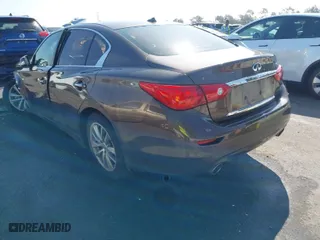 2014 Infiniti Q50 with VIN JN1BV7AP8EM670333, listed as a IAAI auction lot 41670015 with 59,427 mi miles. Bid and sale history available at carsss.com. Image 3.