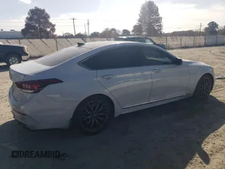 2018 Genesis G80 Sport with VIN KMHGN4JB8JU271630, listed as a Copart auction lot 79545304 with 116,432 mi miles and Salvage Title. Bid and sale history available at DreamBid. Image 3.