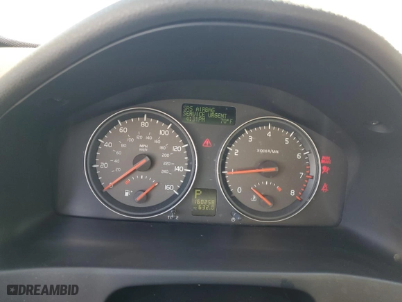 2007 Volvo C70 with VIN YV1MC68237J022963, listed as a Copart auction lot 51947535 with 160,258 mi miles and Salvage Title. Bid and sale history available at carsss.com. Image 9.