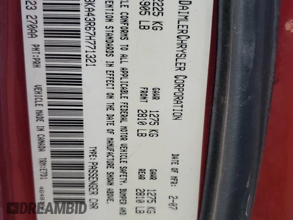 2007 Dodge Charger with VIN 2B3KA43R67H771321, listed as a Copart auction lot 79831944 with Not Provided miles and Salvage Title. Bid and sale history available at carsss.com. Image 12.