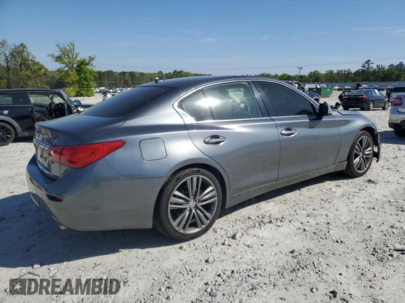 2014 Infiniti Q50 Sport with VIN JN1BV7AR4EM680570, listed as a Copart auction lot 52192845 with 149,060 mi miles and Salvage Title. Bid and sale history available at carsss.com. Image 3.