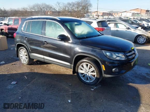 2016 Volkswagen Tiguan S with VIN WVGBV7AX3GW522378, listed as a IAAI auction lot 41391294 with 106,278 mi miles and . Bid and sale history available at DreamBid. Image 1.