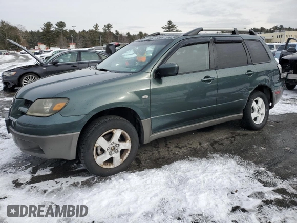 2003 Mitsubishi Outlander XLS with VIN JA4LZ41G63U069000, listed as a Copart auction lot 44529165 with 248,957 mi miles and Salvage Title. Bid and sale history available at carsss.com. Image 1.