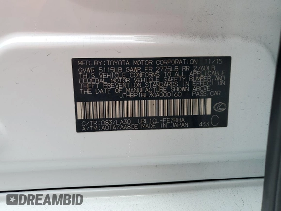 2016 Lexus GS F z VIN JTHBP1BL3GA000160, wystawiony jako Copart lot #61069335 z przebiegiem 82 341 mil mil oraz Szkoda całkowita • Salvage title. Historia ofert i sprzedaży dostępna na DreamBid. Obrazek 13.