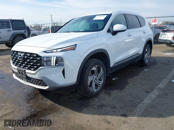 2023 Hyundai Santa Fe SE with VIN 5NMS1DAJ1PH562651, listed as a IAAI auction lot 41566367 with 34,881 mi miles. Bid and sale history available at carsss.com. Image 2.