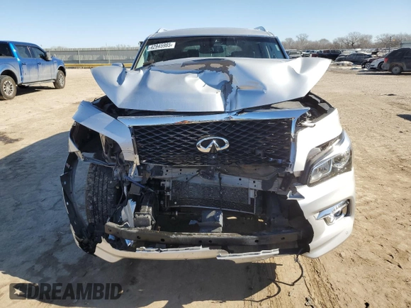 2017 Infiniti QX80 with VIN JN8AZ2NE2H9156143, listed as a Copart auction lot 42945985 with 157,392 mi miles and Salvage Title. Bid and sale history available at DreamBid. Image 5.