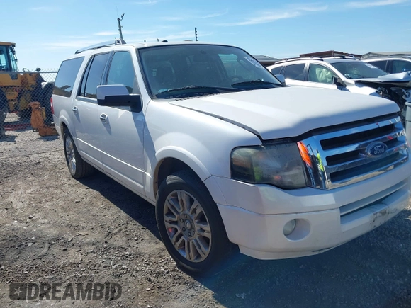 2011 Ford Expedition Max Limited with VIN 1FMJK1K51BEF09576, listed as a IAAI auction lot 41591224 with 270,236 mi miles and . Bid and sale history available at DreamBid. Image 1.