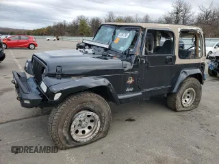 2002 Jeep Wrangler Sahara with VIN 1J4FA59S02P740550, listed as a Copart auction lot 47607795 with 182,187 mi miles and Salvage Title. Bid and sale history available at carsss.com. Image 1.