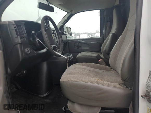 2014 Chevrolet Express Cargo Van with VIN 1GCWGFCAXE1145819, listed as a Copart auction lot 44579255 with 0 mi miles and Salvage Title. Bid and sale history available at carsss.com. Image 7.