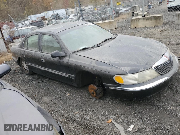 2001 Lincoln Continental with VIN 1LNHM97V01Y711340, listed as a Copart auction lot 78839344 with 0 mi miles and Salvage Title. Bid and sale history available at carsss.com. Image 4.