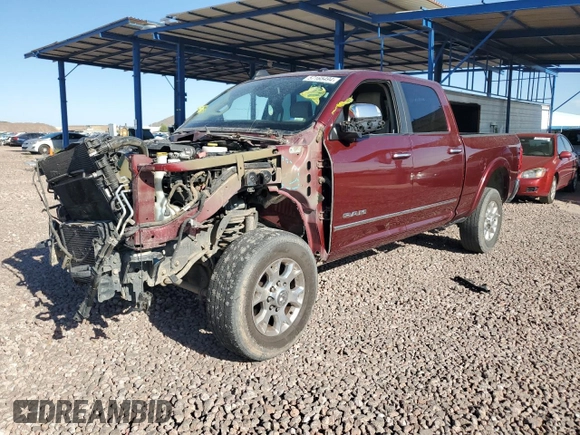 2019 Ram 2500 Laramie with VIN 3C6UR5FL7KG602583, listed as a Copart auction lot 57165494 with 199,767 mi miles and Salvage Title. Bid and sale history available at carsss.com. Image 1.