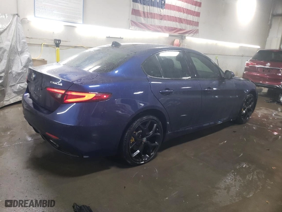 2017 Alfa Romeo Giulia Ti with VIN ZARFAEENXH7560576, listed as a Copart auction lot 87955065 with 95,768 mi miles and Salvage Title. Bid and sale history available at carsss.com. Image 3.