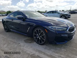 2020 BMW 8 Series 840i with VIN WBAAE2C00LBP62036, listed as a Copart auction lot 59505894 with 32,598 mi miles and Salvage Title. Bid and sale history available at carsss.com. Image 4.
