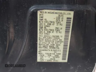 2005 Nissan Xterra SE z VIN 5N1AN08U75C638521, wystawiony jako IAAI lot #42397492 z przebiegiem 132 892 mil mil oraz . Historia ofert i sprzedaży dostępna na DreamBid. Obrazek 9.