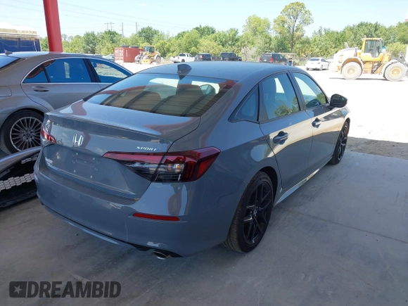 2025 Honda Civic Sport with VIN 2HGFE2F54SH542602, listed as a IAAI auction lot 42068927 with 7,110 mi miles and . Bid and sale history available at DreamBid. Image 4.