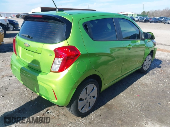 2016 Chevrolet Spark LS with VIN KL8CB6SAXGC580309, listed as a IAAI auction lot 41490002 with 51,631 mi miles. Bid and sale history available at carsss.com. Image 4.