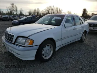 2000 Mercedes-Benz C 230 Kompressor with VIN WDBHA24G7YA822415, listed as a Copart auction lot 44250475 with 180,311 mi miles and Salvage Title. Bid and sale history available at carsss.com. Image 1.