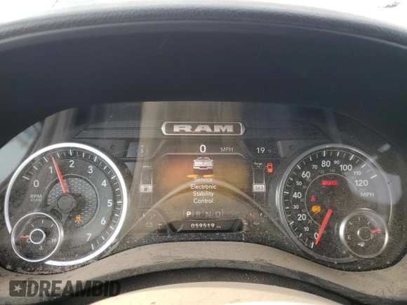 2022 Ram 2500 Tradesman with VIN 3C6UR5CJ7NG326185, listed as a Copart auction lot 42230675 with 59,519 mi miles and Salvage Title. Bid and sale history available at carsss.com. Image 9.
