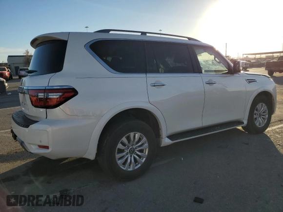 2023 Nissan Armada SV with VIN JN8AY2AC7P9182727, listed as a Copart auction lot 84974564 with 42,959 mi miles and Salvage Title. Bid and sale history available at carsss.com. Image 3.