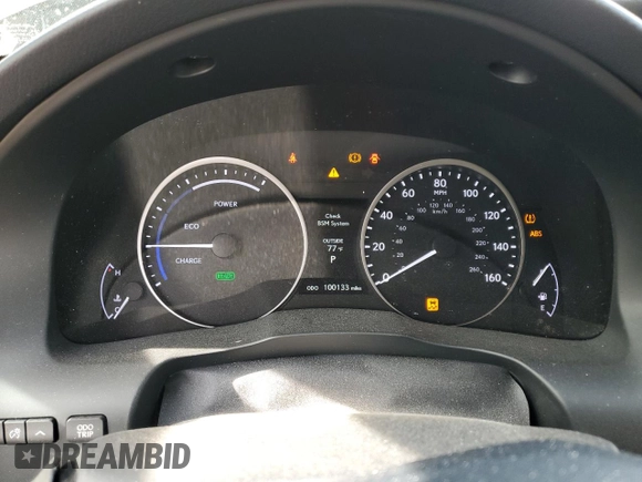2014 Lexus ES 300h Hybrid with VIN JTHBW1GG7E2047214, listed as a Copart auction lot 51480865 with 100,133 mi miles and Salvage Title. Bid and sale history available at carsss.com. Image 9.